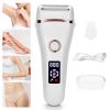 Electric Razor Painless Lady Shaver For Women Razor Shaver Hair Removal Trimmer For Legs Underarm Waterproof LCD USB Charging - White