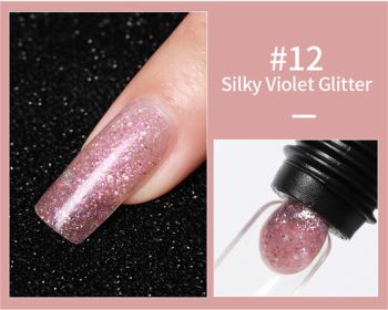 AS Brand 30ml Glitter Nude Pink Clear Polygels Acrylic Extension Hard Nail Gel Builder For Nails - 012#