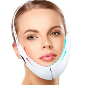 EMS Facial Lifting Device LED Photon Therapy Face Slimming Vibration Massager Double Chin V Line Lift Belt Cellulite Jaw Device - Pink