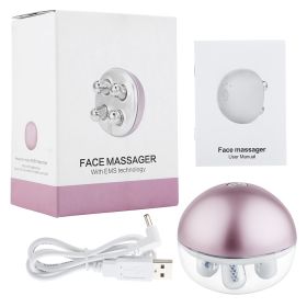 EMS Slimming Face Massagers Machine Facial Lift Devices Microcurrent Skin Rejuvenation Anti Aging Wrinkle Beauty Apparatus - Pink