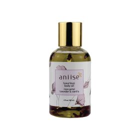 Luxurious Rose Petal Body Oil with Natural Oils - Lavender & Vanilla