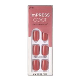 imPRESS Color Press-on Manicure, Platonic Pink, Short - imPRESS