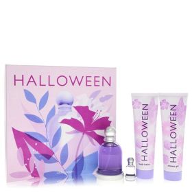 Halloween by Jesus Del Pozo Gift Set - 3.4 oz Eau De Toilette Spray + 5 oz Body Lotion + 5 oz Shower Gel + .15 oz Mini EDT - Women