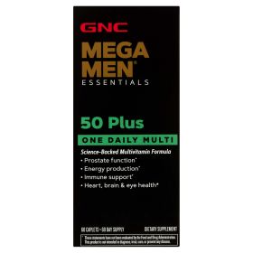 GNC Mega Men® 50-Plus One Daily Multivitamin, 60 Tablets, Vitamin and Mineral Support - GNC