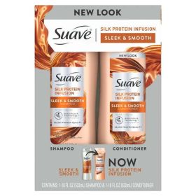 Suave Silk Protein Infusion Shampoo and Conditioner;  18 oz;  2 Pack - Suave