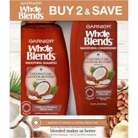 Garnier Whole Blends Smoothing Shampoo and Conditioner;  For Frizzy Hair;  1 kit - Garnier