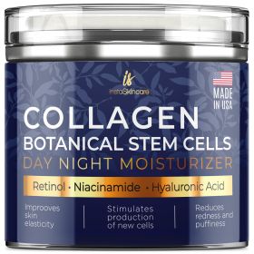 Advanced Collagen Retinol Stem Cell Cream for Skin Day Night Face Cream Made in USA - Instaskincare