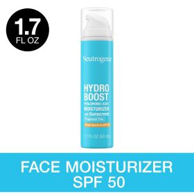 Neutrogena Hydro Boost Hyaluronic Acid SPF 50 Face Moisturizer Lotion, Skin Care, 1.7 oz - Visit the Neutrogena Store