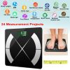 Smart Body Composition Scale Fat Monitor Digital APP Scale BMI Health Analyzer - Black