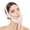 Double Chin Reducer Remote Control Intelligent V- Face Shaping Massager Face Lifting Machine Microcurrent Facial Device - Pink