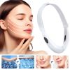 Double Chin Reducer Remote Control Intelligent V- Face Shaping Massager Face Lifting Machine Microcurrent Facial Device - Pink