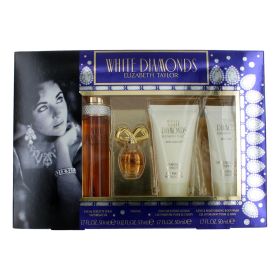 White Diamonds by Elizabeth Taylor (Option: 4 Piece Gift Set for Women (With 1.7 oz))